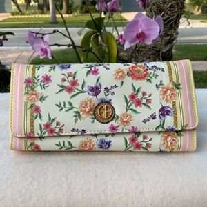 NWT Giani Bernini Pastel Floral Receipt Manager Wallet